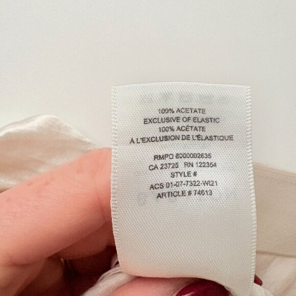 Aritzia Babaton Slip Mini Skirt Nude Blush Champagne Size 8 - Picture 8 of 8